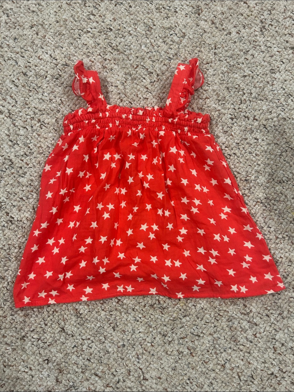 Cat & Jack Red Star Print Tank Top Americana 4th of July